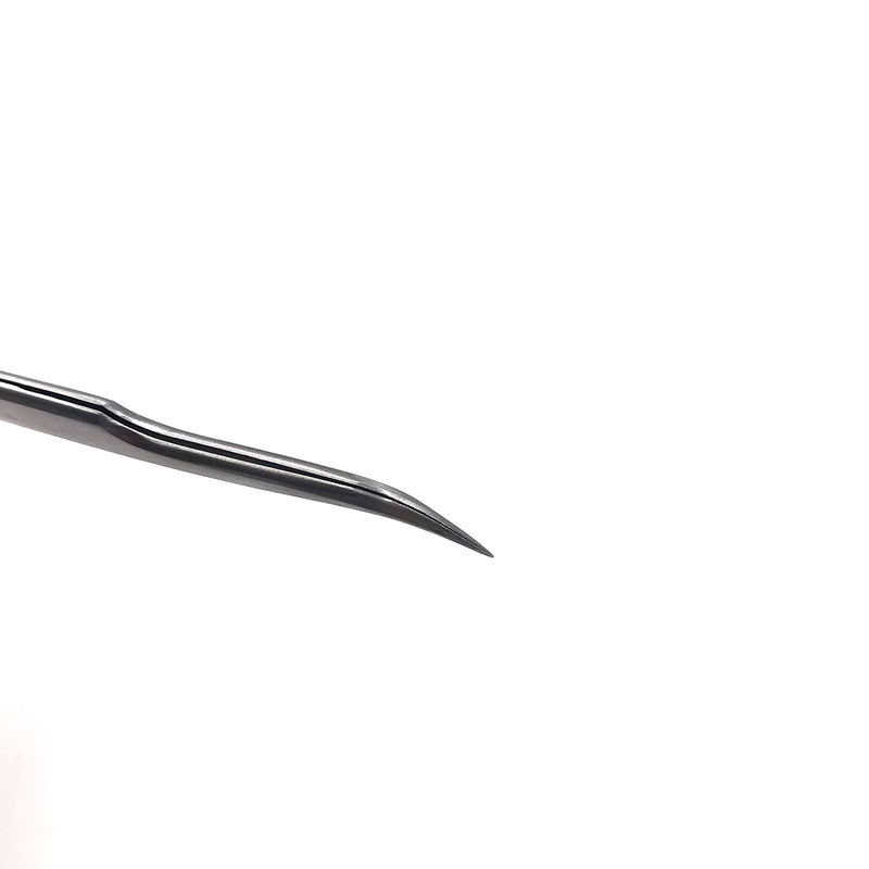 [Australia] - Tool Alement Canadian Stainless Steel 13cm Semi Curve Eyelash Tweezers M-PK14-8005 