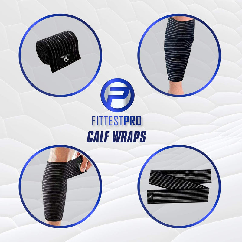 [Australia] - Calf Compression Sleeves and Leg Wraps (4 Piece) Shin Splint Support, Calve Guards for Men and Women - Braces Provide Healthy Circulation Pain Relief for Running, Basketball, Cycling, Maternity Large - X-Large Black Calf Sleeves Package 