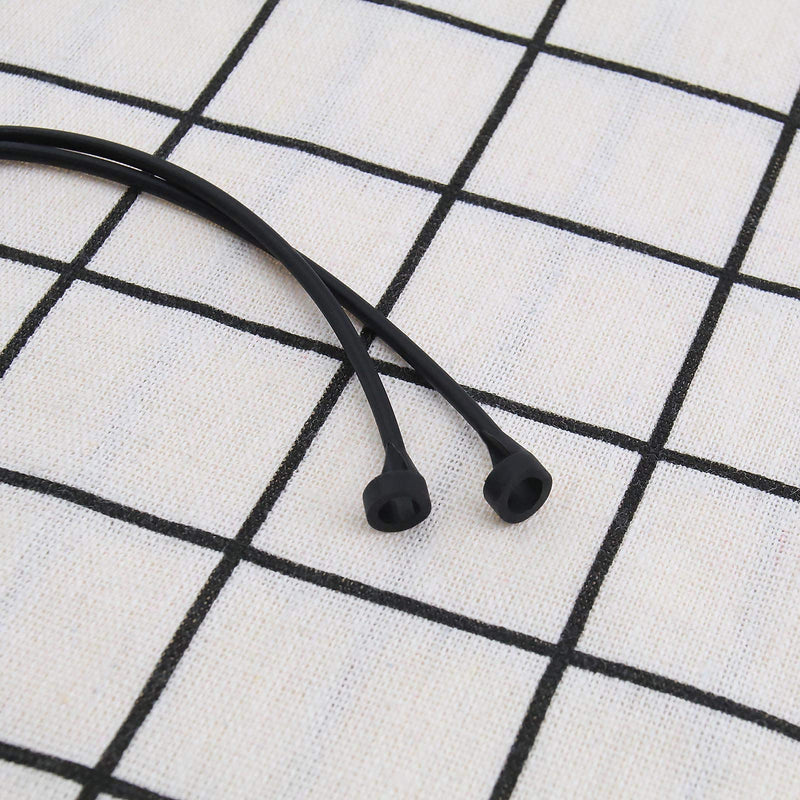 [Australia] - Hearing Aid Clip Holder Anti-lost Lanyard Safety Retainer Retention Cord Protector Silicone Black for Adults Seniors Kids 