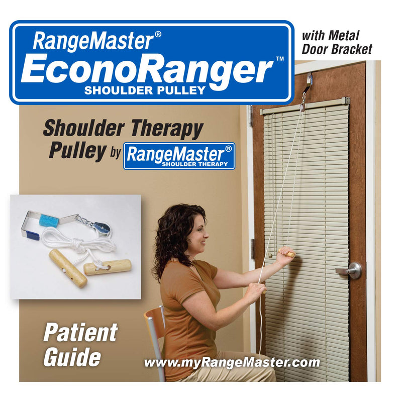 [Australia] - RangeMaster Econo Ranger Shoulder Pulley │ Physical Therapy Exercises │ Aids in Recovery and Rehabilitation │ Increases Mobility │ Wooden Handles for Comfort │ Metal Bracket Door Attachment 