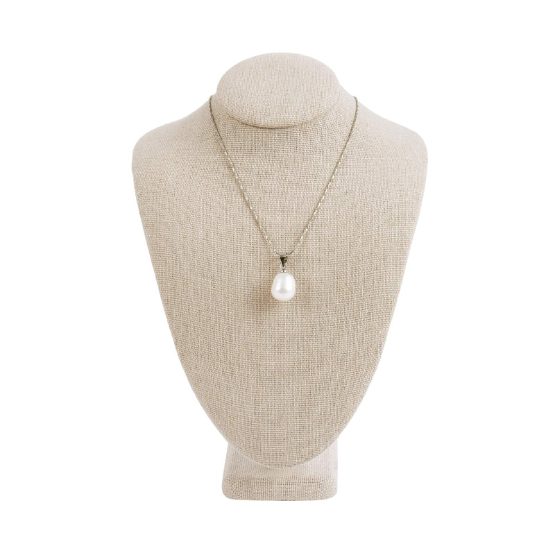 [Australia] - Mooca 2 Pcs Set Tan Linen Covered Wood Jewelry Display Necklace Chain Jewelry Bust Display Holder Stand, Necklaces Display Necklace Mannequin, Necklace Bust Jewelry Bust Stand, 7" Height 