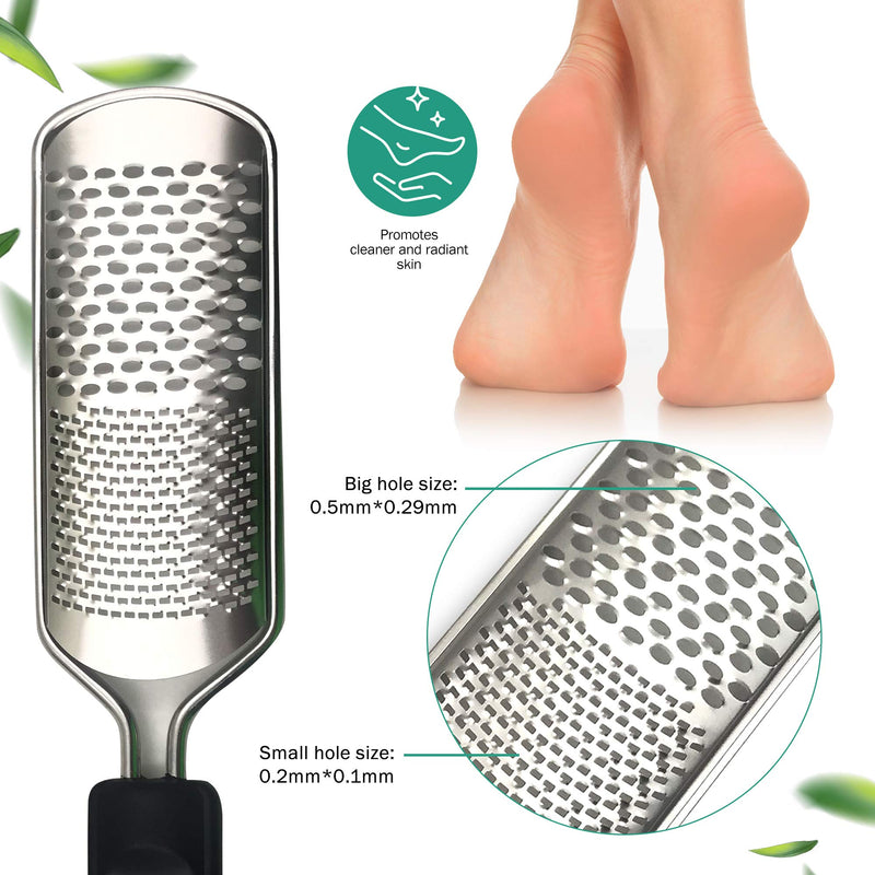 [Australia] - New Leaf Foot File Kit Hard Skin Remover - Callus Remover Pedicure Complete Set - Includes Foot Grater + Nail Filer & Clipper + Smoother - Foot Scrubber Foot Files Set 