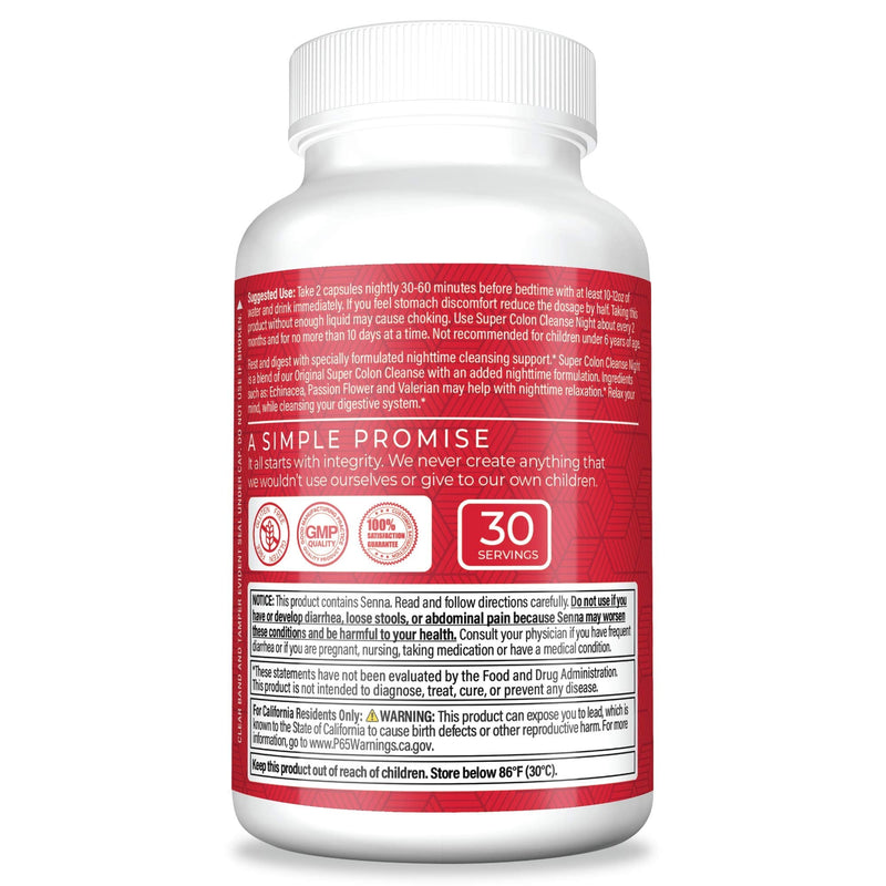 [Australia] - Health Plus Super Colon Cleanse, Night Formula Capsules, 60-Count 