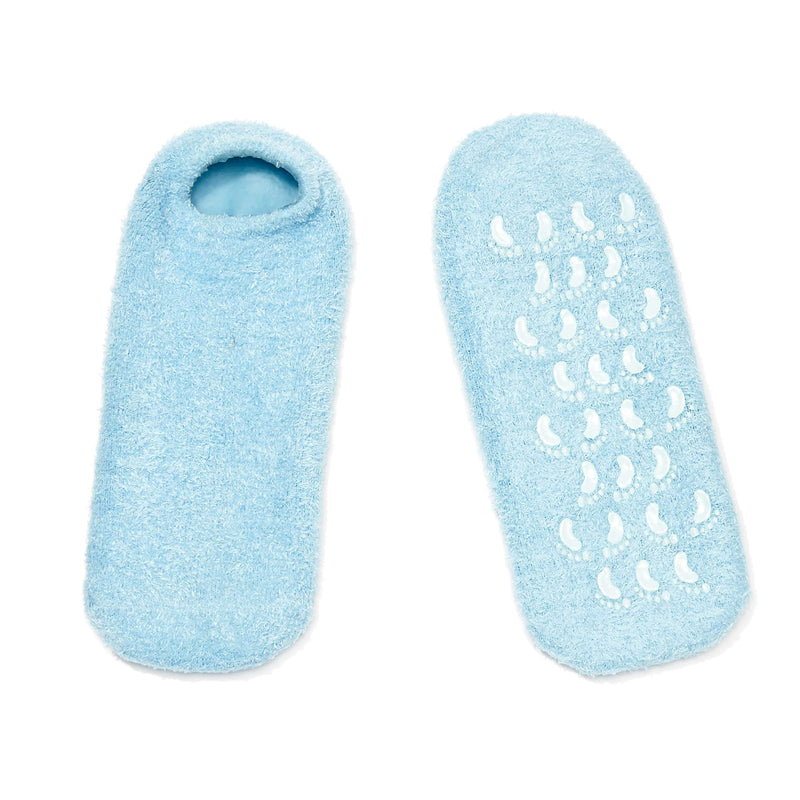 [Australia] - NatraCure Moisturizing Gel Socks - (Helps Dry Feet, Cracked Heels, Dry Heels, Rough Calluses, Cuticles, Dead Skin, Use with your Favorite Lotions, Creams or Spa Pedicure) - Color: Aqua 