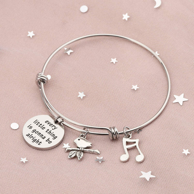 [Australia] - Every Little Thing is Gonna be Alright Three Little Birds Keychain Inspirational Gifts Bracelet 