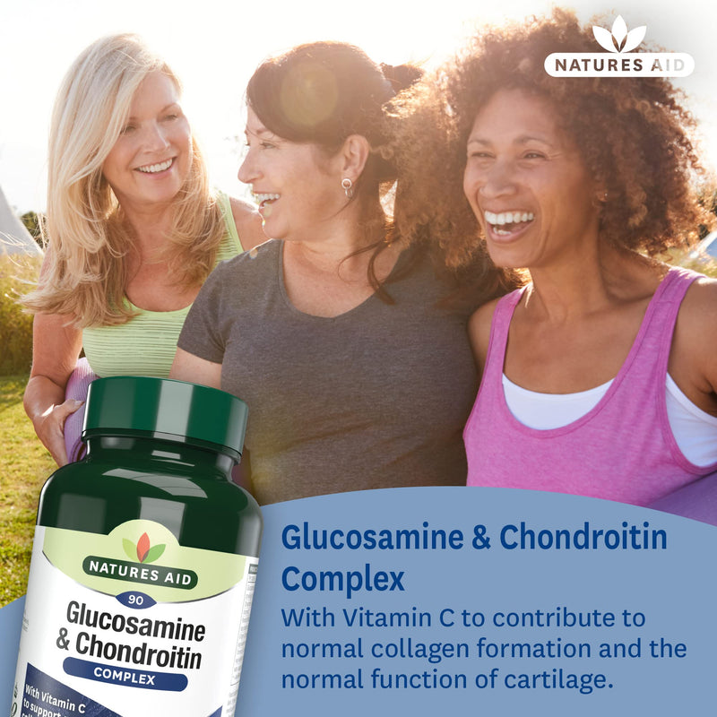 [Australia] - Natures Aid Glucosamine and Chondroitin Complex with Rosehip, Ginger, Turmeric and Vitamin C, 90 Capsules 