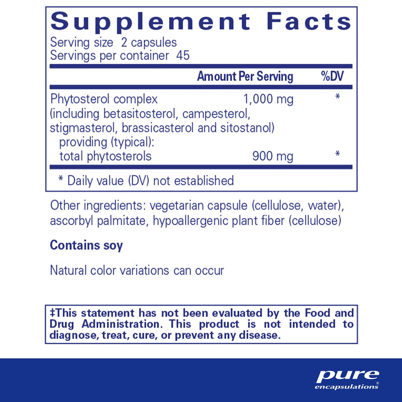 [Australia] - Pure Encapsulations CholestePure | Supplement to Support Cardiovascular and Prostate Health, Enzyme Function, and Lipid Metabolism* | 90 Capsules 90 Count (Pack of 1) Standard Packaging 