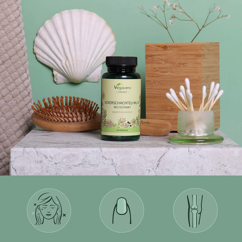 [Australia] - Horsetail 1000mg Vegavero® | 100% Organic | Natural Source of Silica | NO Additives | Hair, Skin & Nail Supplement | Equisetum Arvense Extract | 90 Vegan Capsules 