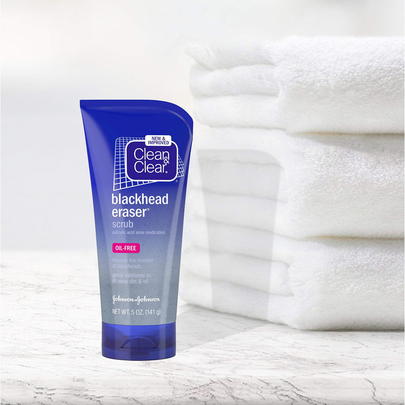 [Australia] - Clean & Clear Blackhead Eraser Oil-Free Facial Scrub with 2% Salicylic Acid Acne Medication, Exfoliating Daily Face Scrub for Acne-Prone Skin Care, Coconut, 5 Oz, Pack of 2 