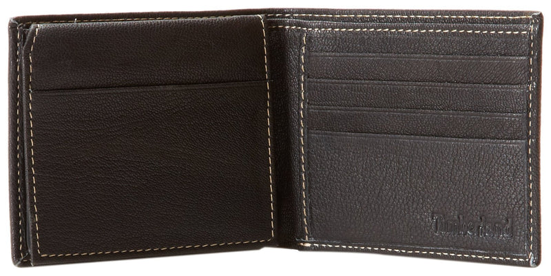 [Australia] - Timberland Men's Leather Wallet with Attached Flip Pocket Black (Blix) 