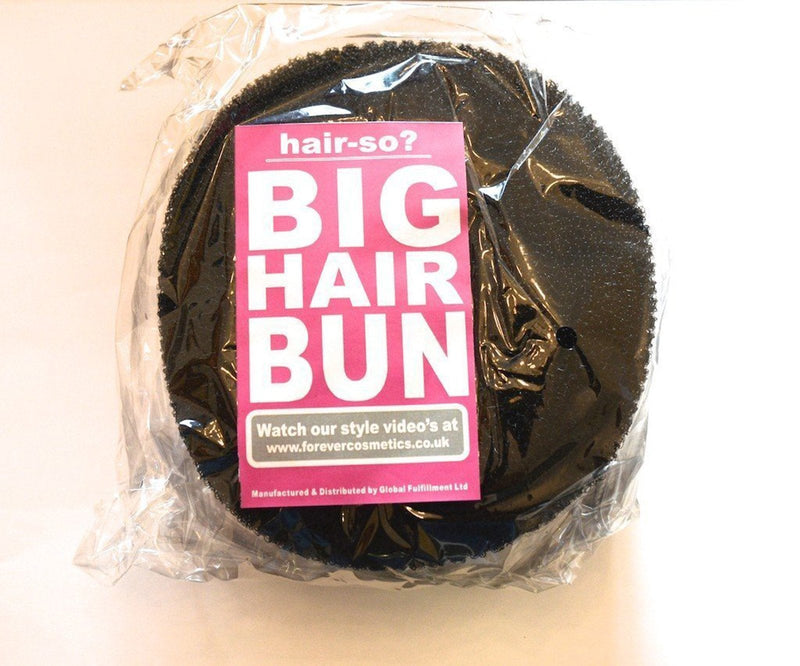 [Australia] - Hair-so? Massive 6 Inches Wide Big Hair Bun Extra Large Hair Doughnut Donut Bridal Wedding Hollywood Hair Style Bun Ring - Choose Colour- Brown, Black or Blonde (Black) 