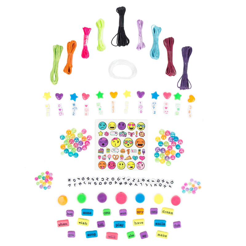 [Australia] - Just My Style Emoticon Message Beads by Horizon Group,DIY 20+ Jewelry Projects Using Symbols & Emoticons.Kit includes Word Beads,Alphabet Beads,Accent Beads,Star & Heart Shaped Beads,ABC Beads & More Basic 