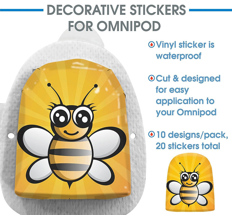 [Australia] - 20 Pack Omnipod Adhesive Stickers - Accessory Patches for Omnipod Insulin Pump 