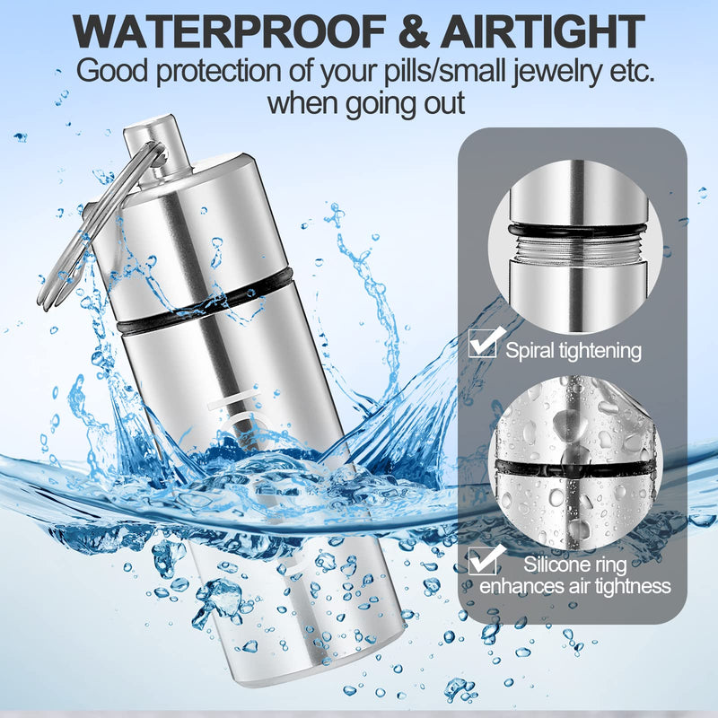 [Australia] - Discrete Small Objects and Spices Storage Tank Odor Proof Waterproof Sealing Small jar 2 Packages (Silver） 