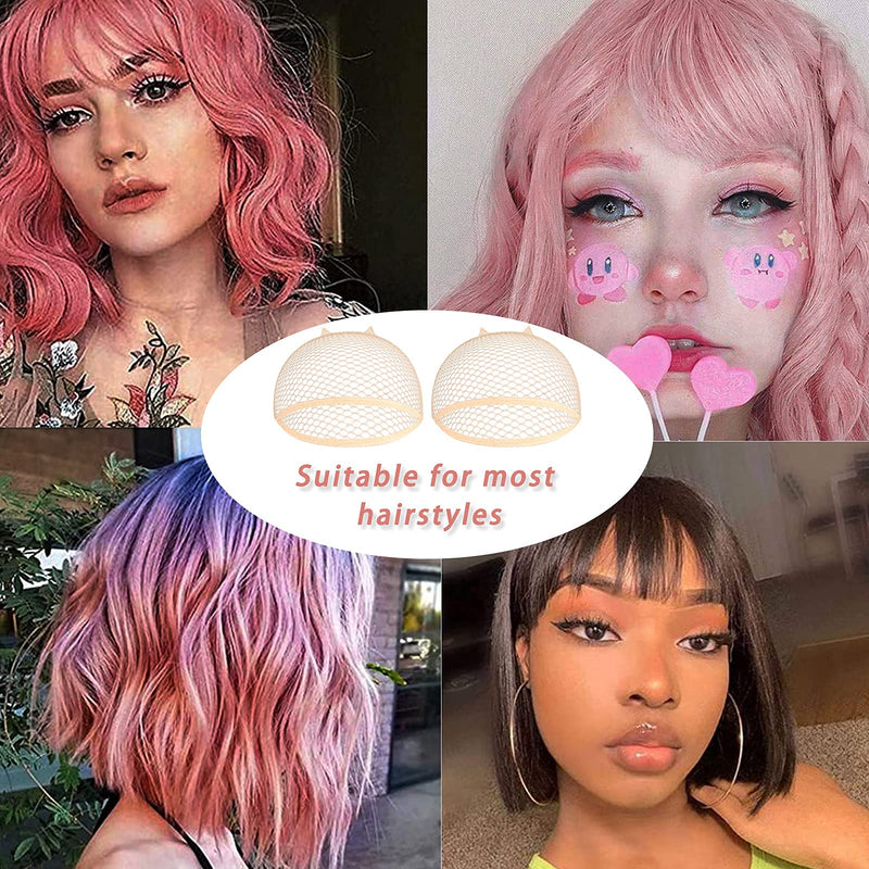 [Australia] - Wig Caps,Smilco 10 Pieces Mesh Wig Cap Net,Weaving Hair Net,Fishnet Wig Cap For Women(Natural Nude) Natural Nude 