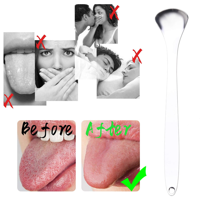 [Australia] - Kare & Kind 3X Tongue Scrapers - Steel Cleaners with a Lightweight Carry Case - for Home and Travel - Reduce Bad Breath, Remove Excess Food Particles 