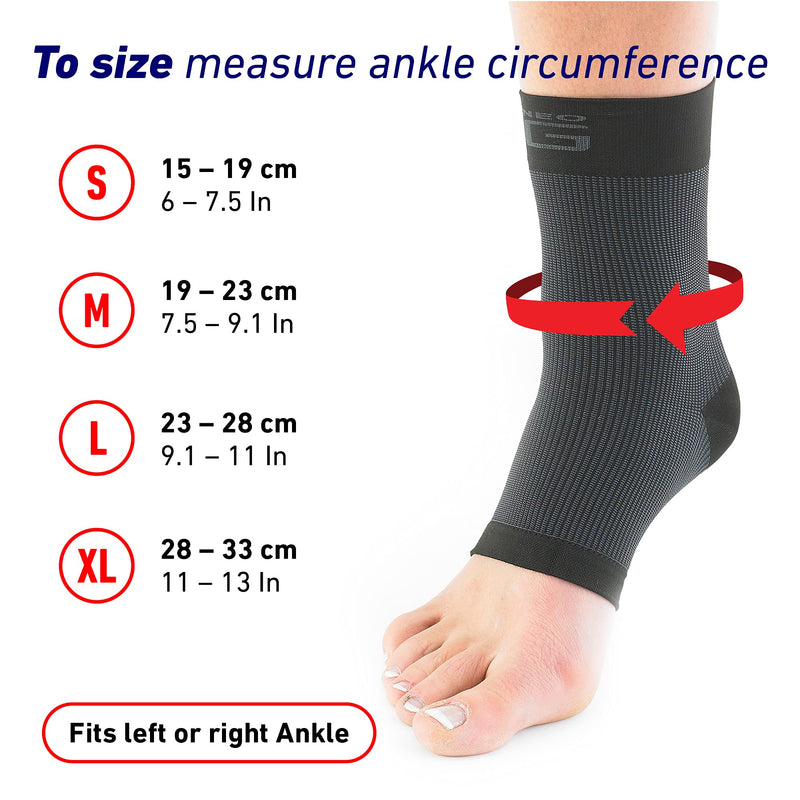 [Australia] - Neo G Ankle Support - For Arthritis, Joint Pain, Sprains, Strains, Ankle Injury, Recovery, Rehab, Sports, Basketball - Multi Zone Compression Sleeve - Airflow - Class 1 Medical Device - Large - Black Large: 23 - 28 cm 