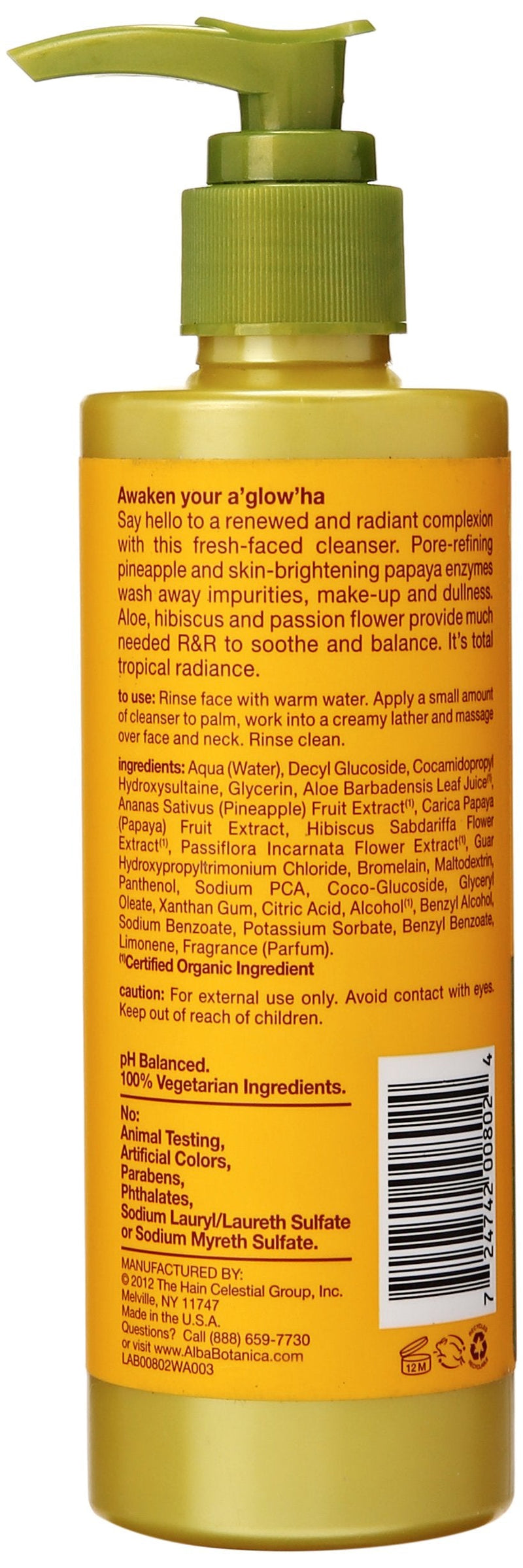[Australia] - Alba Botanica Hawaiian Enzyme Face Cleanser, Pineapple, 8 oz 