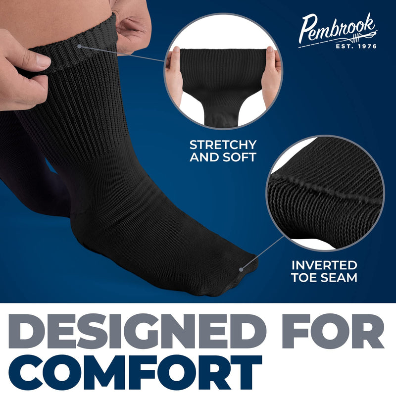 [Australia] - Pembrook Extra Wide and Diabetic Socks with Grips Bundle 