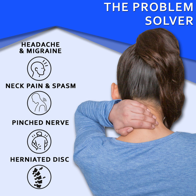[Australia] - Cervical Neck Traction Device by EverRelief - Inflatable & Adjustable Neck Stretcher Collar - at Home Traction for Neck Pain Relief 