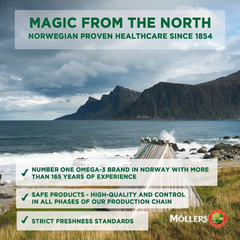 [Australia] - Moller�s � | Omega-3 Capsules | Fish Oil | Nordic Omega-3 Dietary Supplement with EPA and DHA and Vitamins A, D and E | 166-year-old-brand | Daily Health | 112 Capsules 