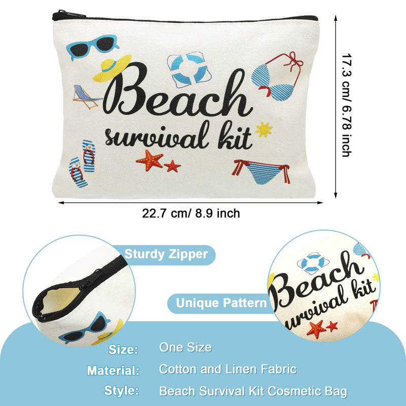 [Australia] - Svee 3 Pieces Beach Survival Kit Cosmetic Bag Travel Bag Pouch Bag Accessories for Birthday Appreciation Thanksgiving Day Valentine's Day 