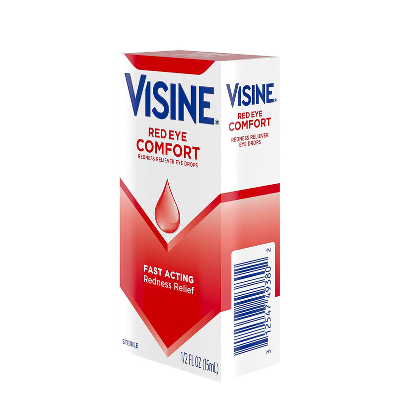 [Australia] - Visine Red Eye Comfort Redness Relief Eye Drops to Help Relieve Red Eyes Due to Minor Eye Irritations Fast, Tetrahydrozoline HCl, 0.5 fl. oz 