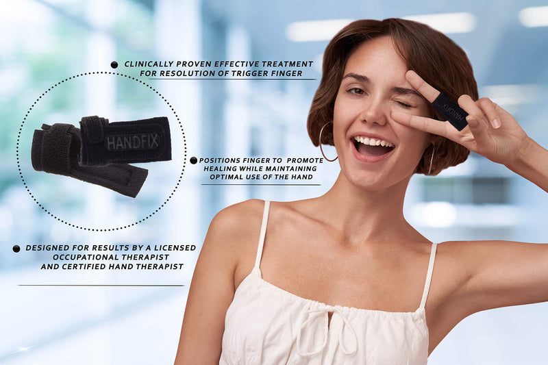 [Australia] - HandFix - The Original One & Only Patented Trigger Finger Splint, Adjustable Support, Finger Brace for Trigger Finger, Tendonitis, Stiffness, Pain Relief-Left Or Right Hand-One Size Fits Most 