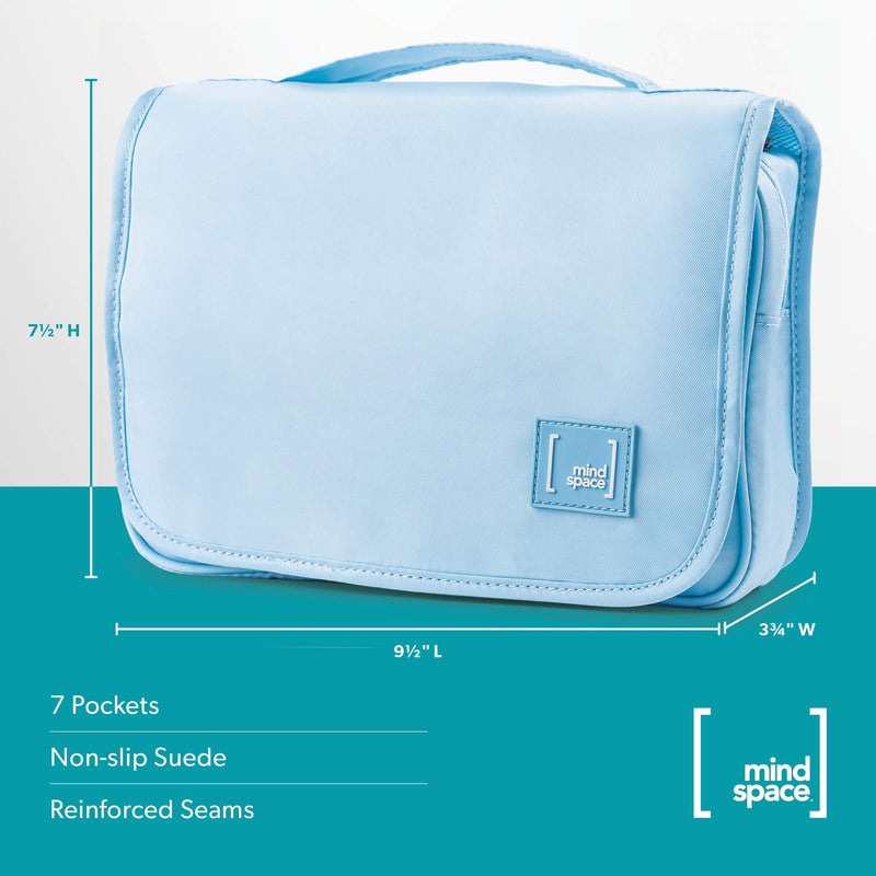 [Australia] - Hanging Travel Toiletry Bag for Women – Travel Accessories, Travel Makeup Bag and Cosmetic Organizer – Womens Toiletries Bag, Functions as a Toiletry kit, Medicine Bag | The Travel Collection, Aqua Aqua 