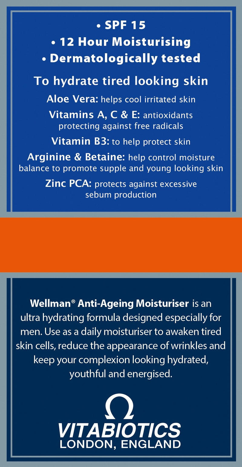 [Australia] - Vitabiotics Wellman Anti-Ageing Moisturiser - 50 ml 