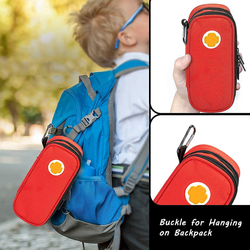 [Australia] - CURMIO Epipen Carrying Bag with Shoulder Strap, Double Layers Epipen Case for 2 EpiPens, Auvi-Q, Syringes, Vials, Nasal Spray (Bag, Only, Patented Design) 