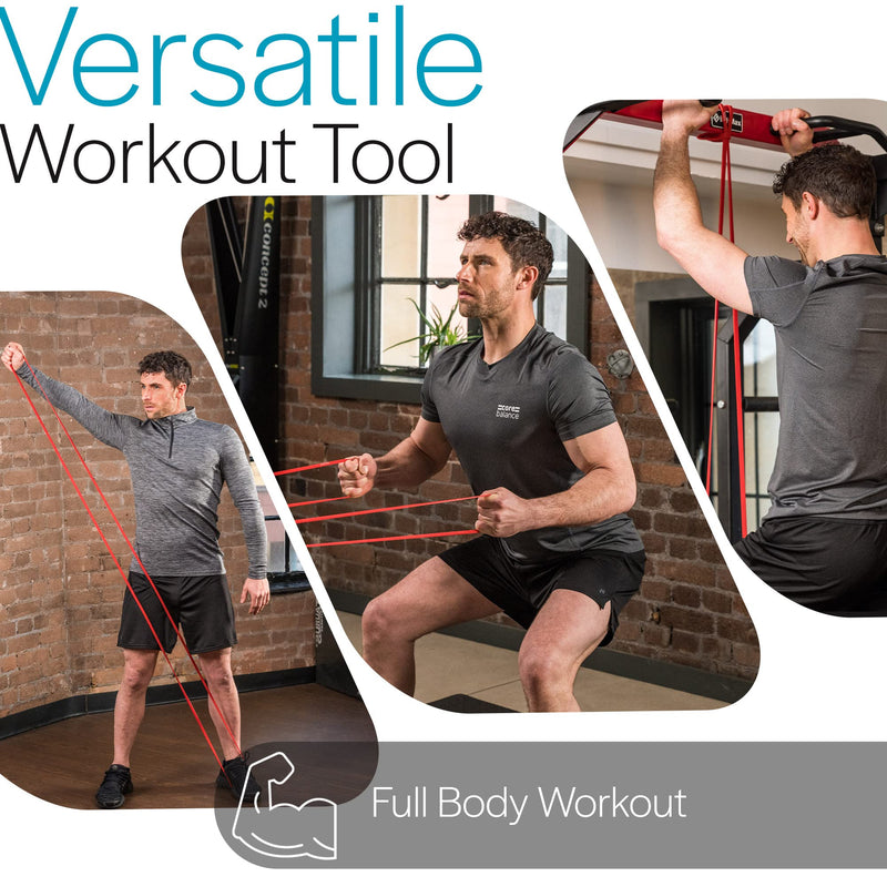 [Australia] - Core Balance Assisted Pull Up Bands Resistance Strength Training Natural Latex (Light to Extra Heavy) Red (Light) 