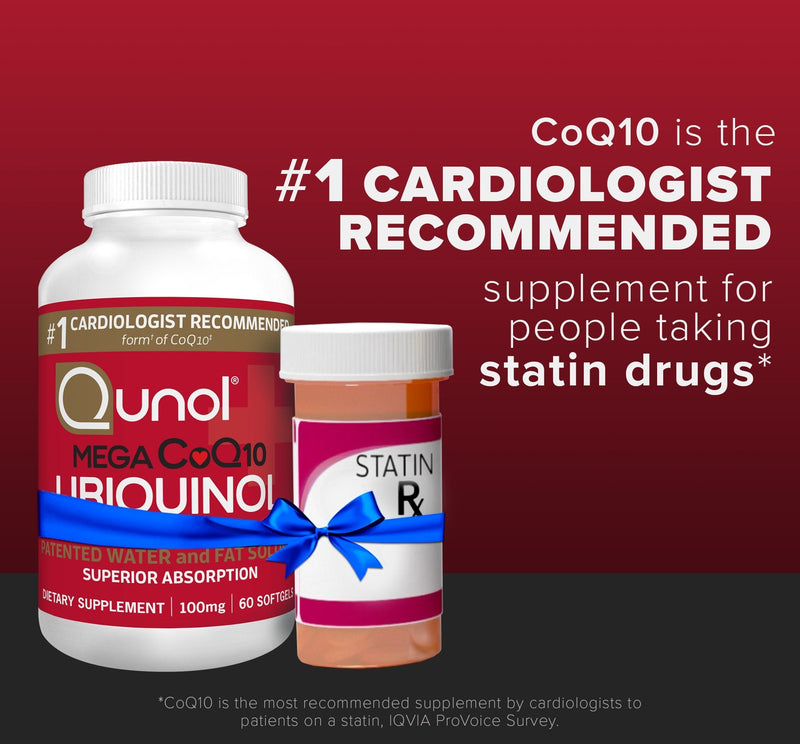 [Australia] - Qunol Mega Ubiquinol CoQ10 100mg, Superior Absorption, Patented Water and Fat Soluble Natural Supplement Form of C0Q10, Antioxidant for Heart Health, 60 Count (Pack of 1) Softgels 60 Softgels 