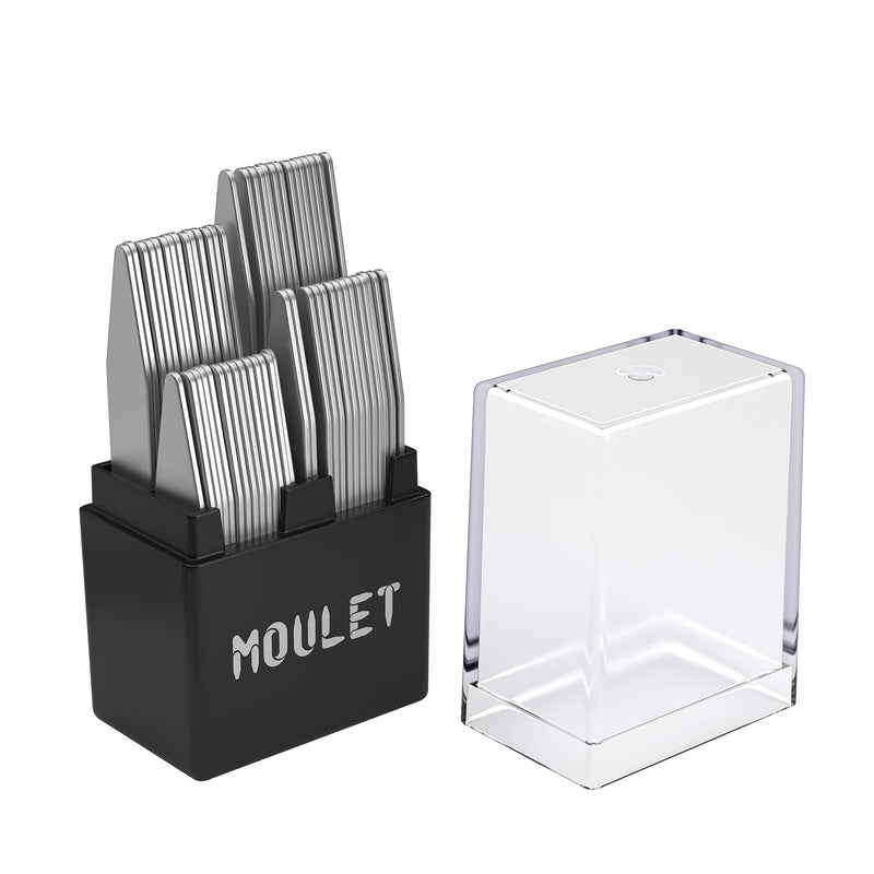 [Australia] - 56 Metal Collar Stays for Men in a Divided Box - 4 Sizes by Moulet 