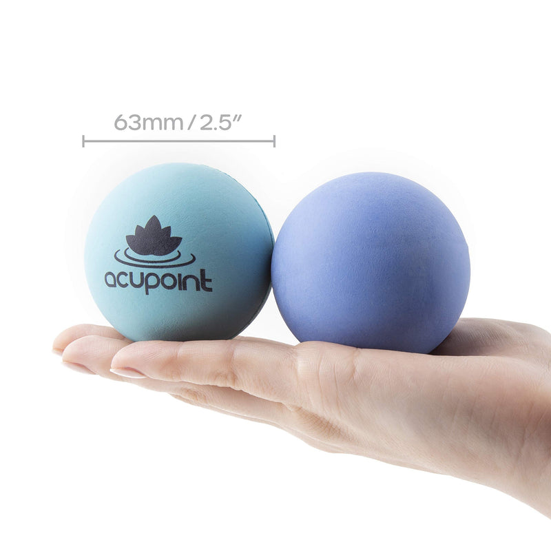 [Australia] - Acupoint Physical Therapy Massage Balls - Ideal for: Yoga, Deep Tissue Massage, Trigger Point Therapy and Self Myofascial Release Physical Therapy Equipment 1 