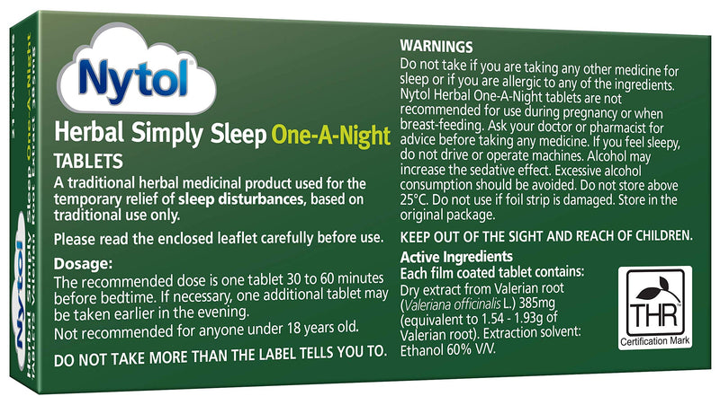 [Australia] - Nytol Herbal Simply Sleep One A Night Tablets - Traditional Herbal Remedy Used for Sleeplessness Relief - 21 Count (Pack of 1) 