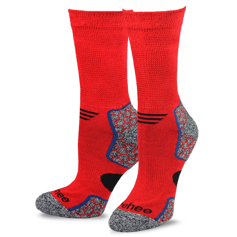 [Australia] - TeeHee Viscose from Bamboo Cushion Crew Diabetic Socks for Women and Men Multipack Large Basic_6pair 