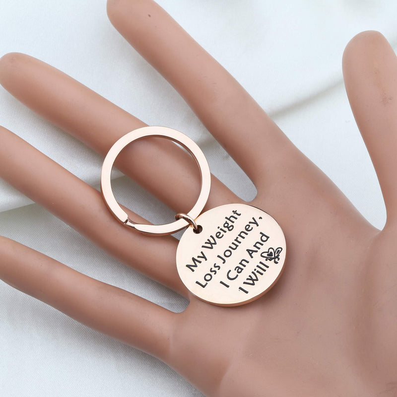 [Australia] - PLITI Weight Loss Keyring My Weight Loss Journey I Can and I Will Diet Journey Weight Tracker Keep Fit Gift for Her My Weight Loss RG 