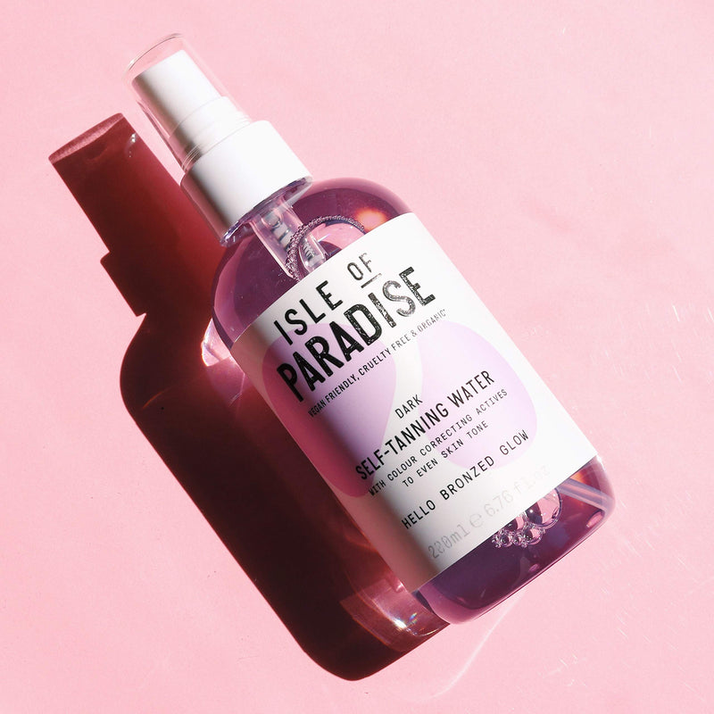 [Australia] - Isle of Paradise Fake Tan Water Dark (200 ml) Hydrating Self Tanning Water Natural Ingredients & Vegan 