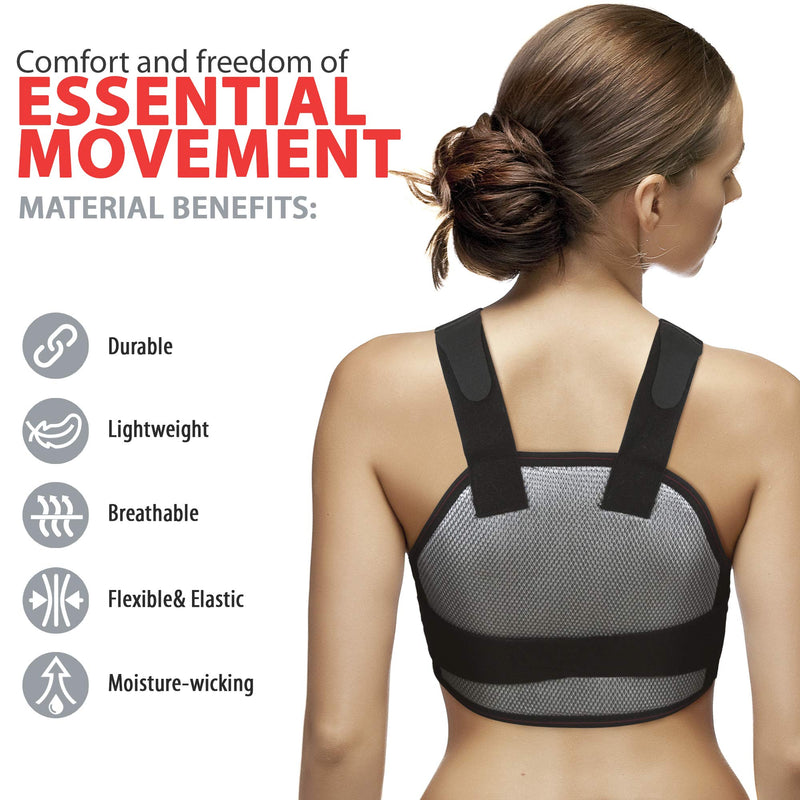 [Australia] - ORTONYX Sternum and Thorax Support Chest Brace / ACHB5255-L Large (Pack of 1) Black/Gray 