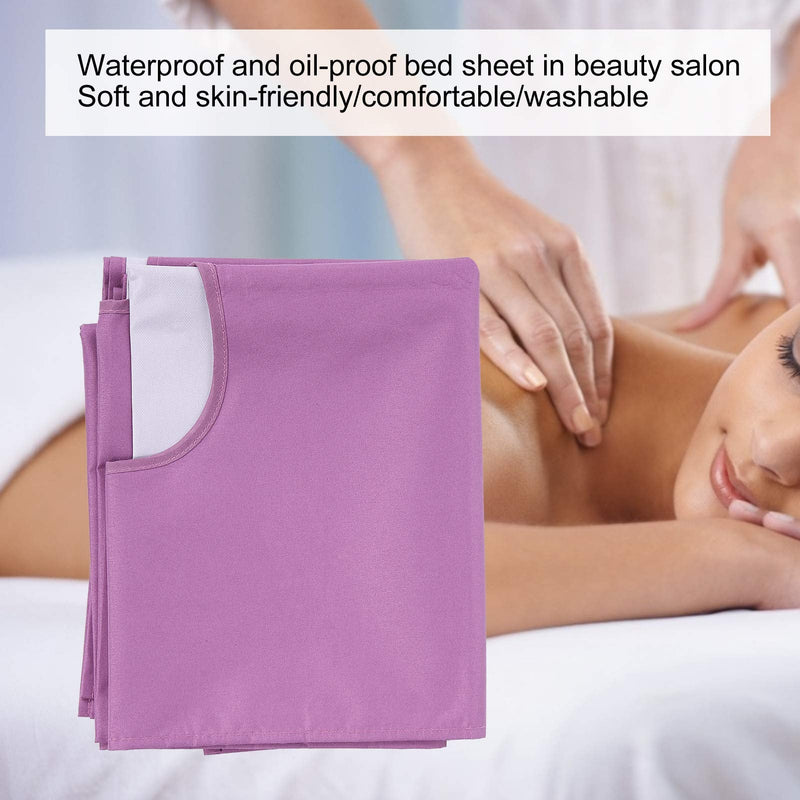 [Australia] - 2pcs Salon Bed Sheet, Waterproof Oil-proof Bed Cover Massage Bed Sheet Protecting Sheet for Salon SPA,Massage Table Cover Sheet Beauty Salon Bed Sheets(purple) purple 