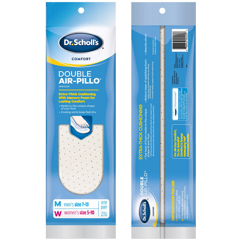 [Australia] - Dr. Scholl’s Comfort Double Air-Pillo Insoles, Men’s Size 7-13, Women’s Size 5-10 , 1 Pair Double Air Pillo 