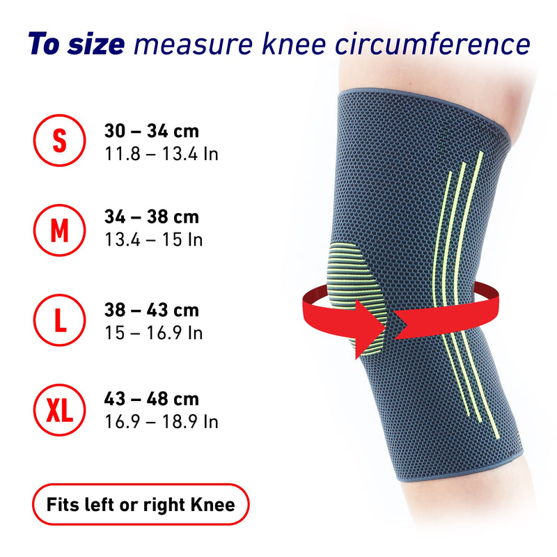 [Australia] - Neo G Knee Brace - For Sprains, Strains, Knee Injury, Sports, Running, Joint Pain, Arthritis, Injury Recovery - Multi Zone Compression Sleeve – Active Support - Class 1 Medical Device - Large Large: 38 – 43 CM/15.0 – 16.9 IN 