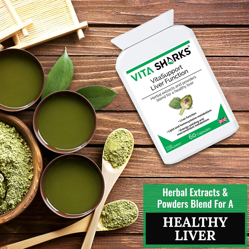 [Australia] - VitaSupport 60 Essential Liver Support & Cleanse. Potent, Kosher, Vegetarian & Natural Toxin Flush & Detox Formula with Biotin & Choline for Lipid Metabolism 