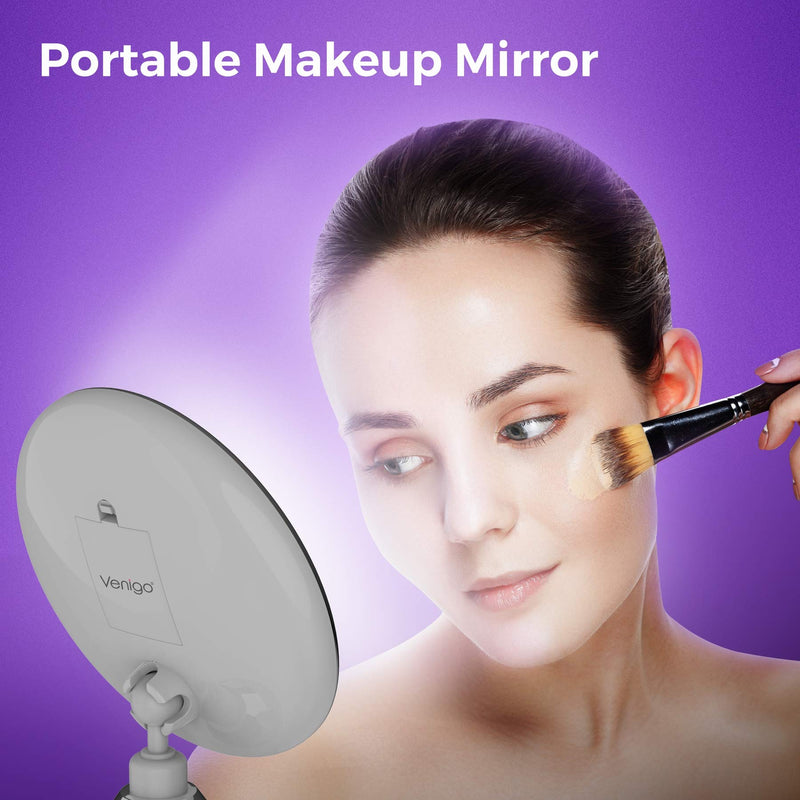 [Australia] - Upgraded 10x Magnifying Lighted Makeup Mirror with Touch Control LED Lights, 360 Degree Rotating Arm, and Powerful Locking Suction Cup, Portable Magnifying Mirror for Home, Bathroom Vanity, and Travel 