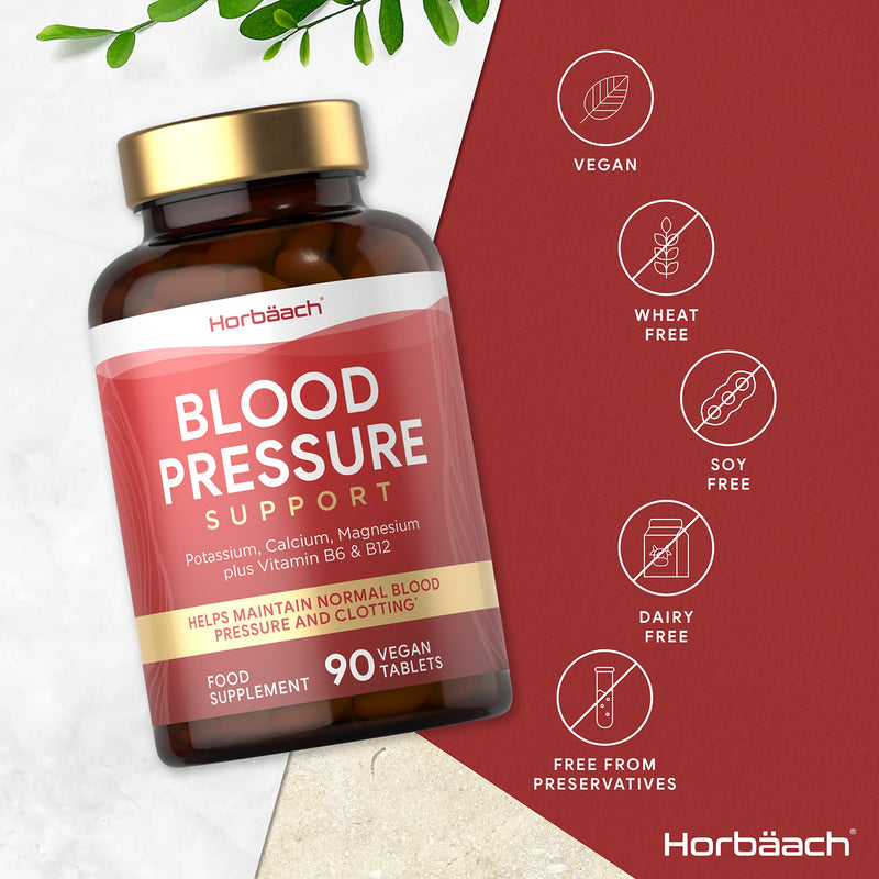 [Australia] - Blood Pressure Supplement | 90 Vegan Tablets | Helps Maintain Normal Blood Pressure | with Magnesium, Potassium & Calcium | for Men & Women | by Horbaach 