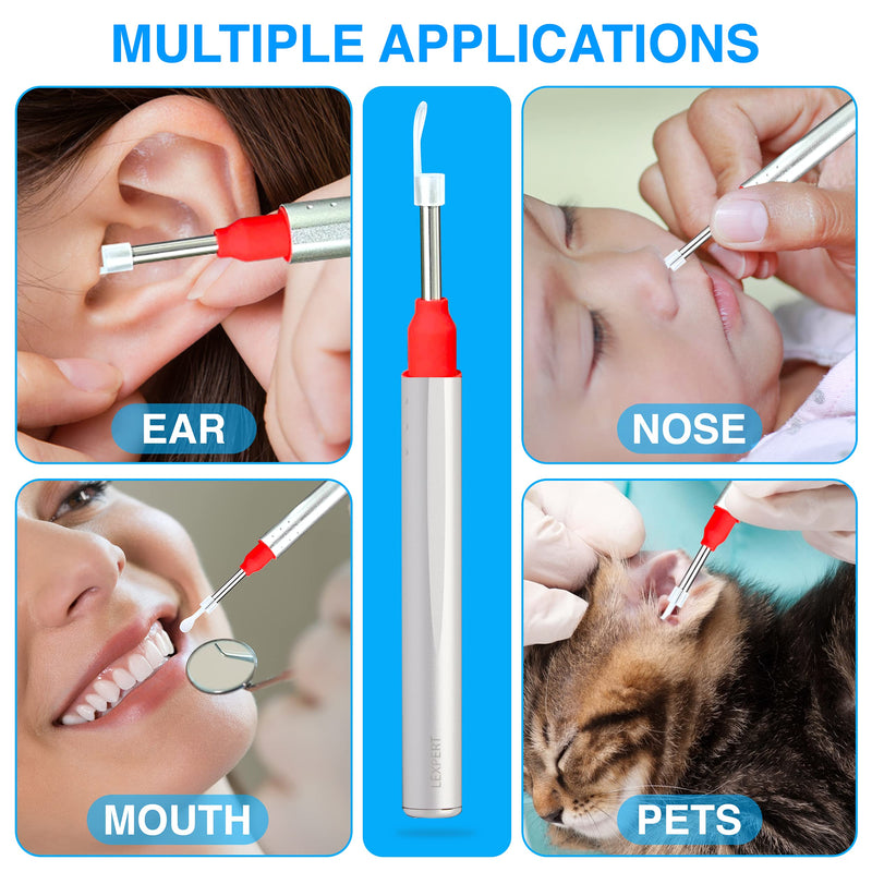 [Australia] - Ear Wax Removal Otoscope Wireless with Free Container and Ear Pick Set - Earwax Remover Tool - Ear Cleaner with Camera - 1080p with 6 LED Lights - Visual Ear Camera Safe Ear Pick Ear Cleaning 