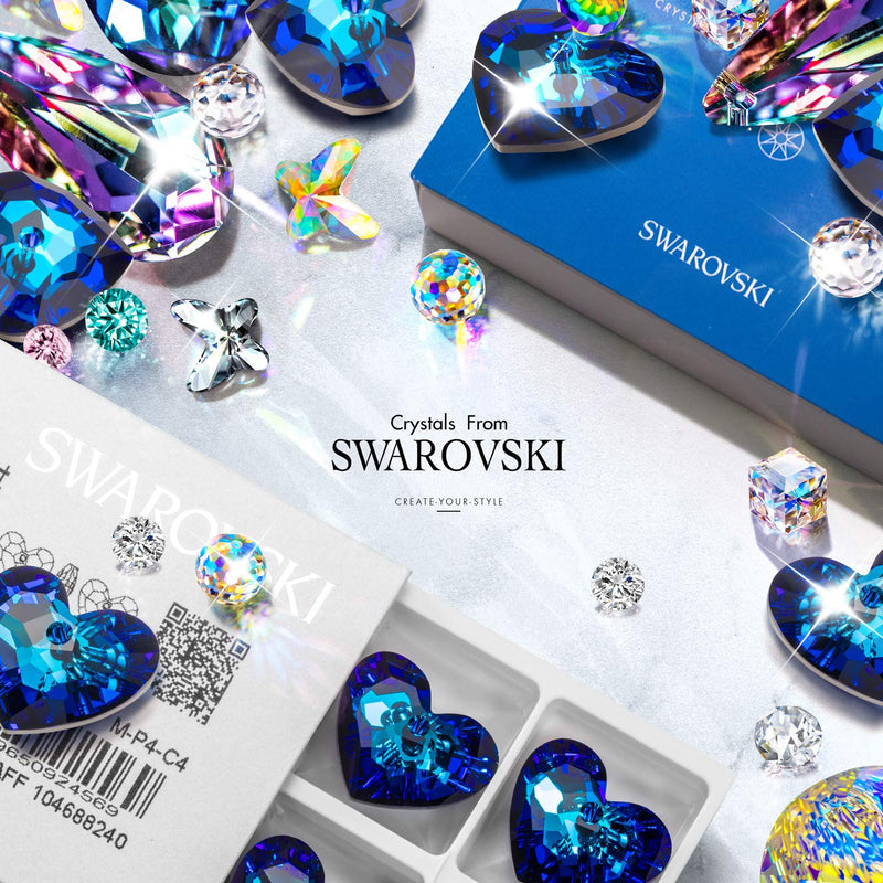 [Australia] - J.NINA ✦Aphrodite✦ Christmas Jewelry Gifts for Women Blue Rose Heart Necklace with Bermuda Blue Crystals from Swarovski White-Gold Plated Birthday Jewelry Gifts for Her Girlfriend Blue Heart Necklace For Christmas Day Gift 