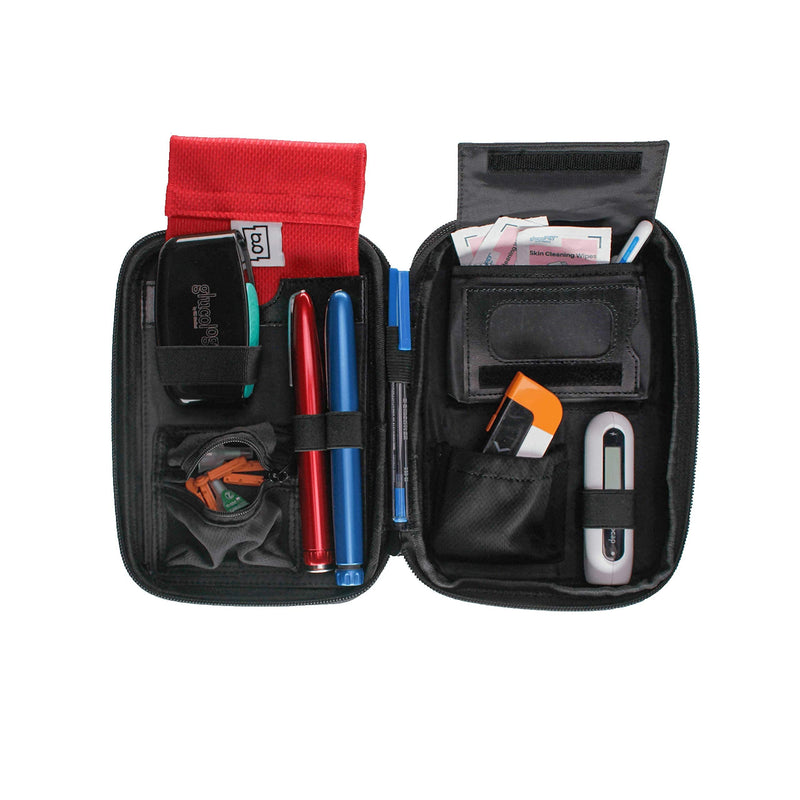 [Australia] - Glucology Diabetes Travel Essentials (Red Classic Diabetes Travel Case) and 3x Travel Sharps Disposal Containers 