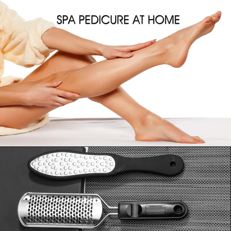 [Australia] - Oneleaf 2PCS Professional Pedicure Rasp Foot File Cracked Skin Corns Callus Remover for Extra Smooth and Beauty Foot 